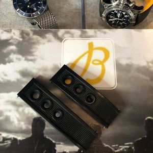 100% AUTHENTIC BREITLING 24-20 Rubber Strap!